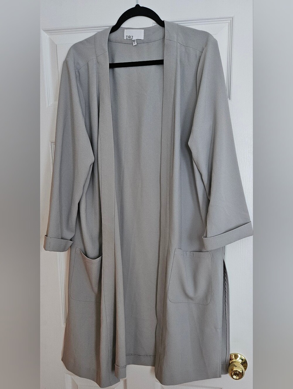 DR2 Gray Open Front Cardigan. Size XL. Like New.